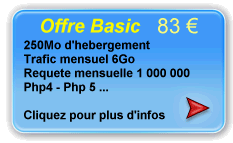 Notre offre d'hebergement Basic performant aussi bien pour les particuliers que les professionnels